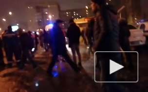 В Москве строительные леса упали на пассажиров метро