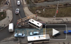 Возле Кудрово произошла авария с участием автобуса