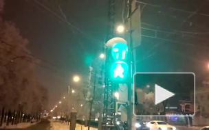 Сумасшедший светофор вводит в заблуждение пешеходов в Воронеже