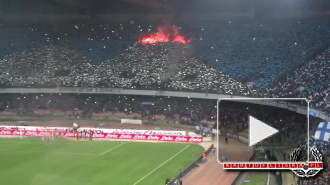 Видео: Болельщики "Наполи" устроили извержение Везувия
