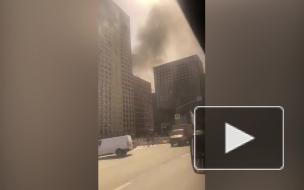 В северной части Москвы загорелась свалка