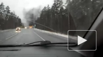 В Карелии сгорел пассажирский автобус(видео)