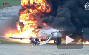 Появилось полное видео авиакатастрофы SSJ-100 в Шереметьево