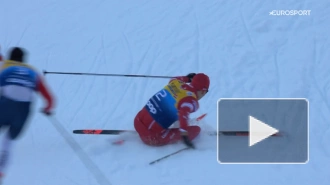 Терентьев упал после контакта с Клебо на "Тур де Ски"